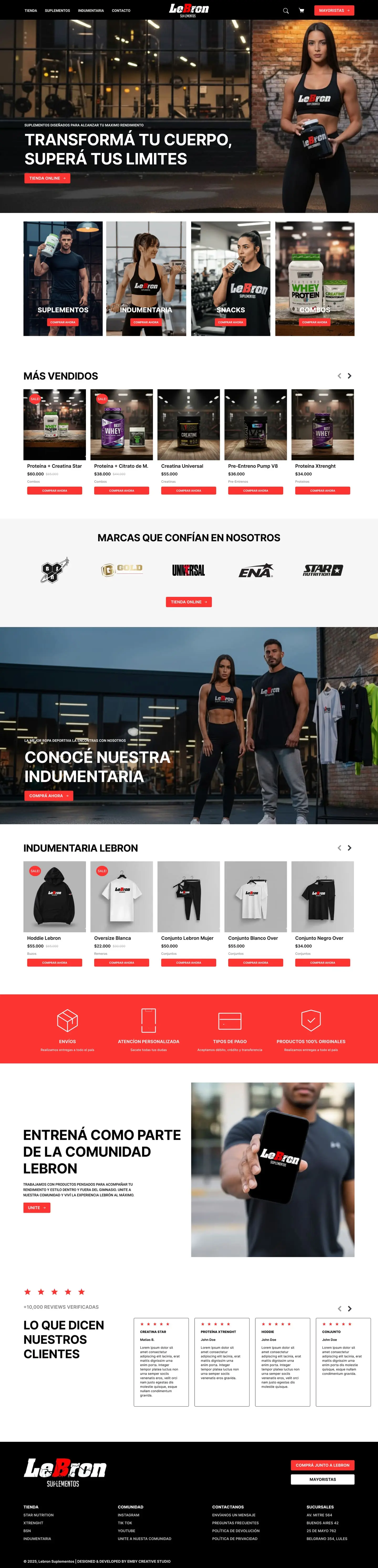 Captura completa del sitio web