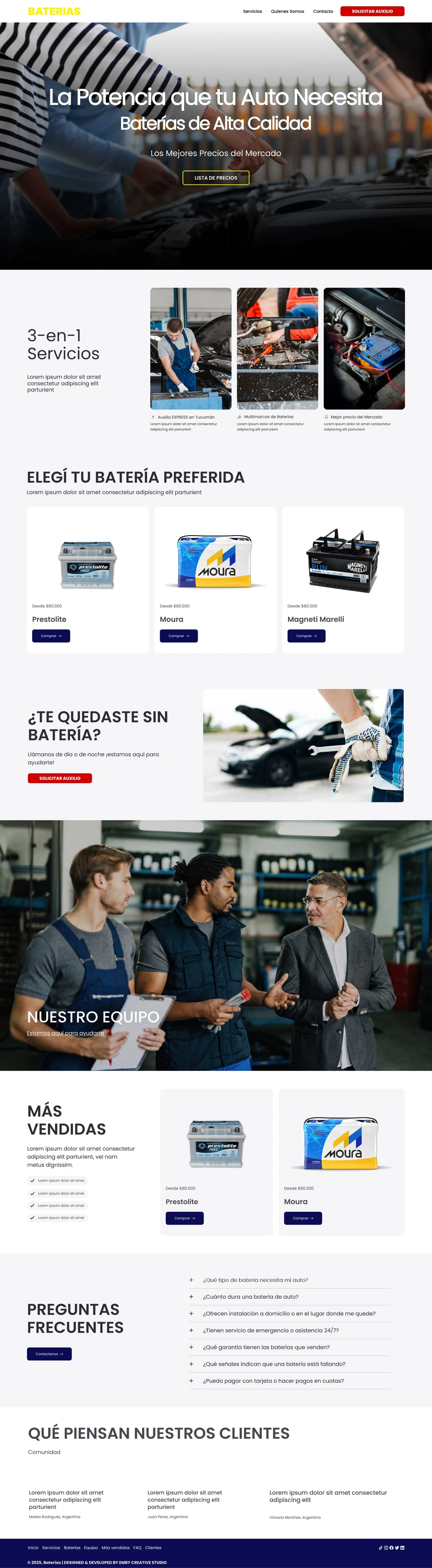 Captura completa del sitio web
