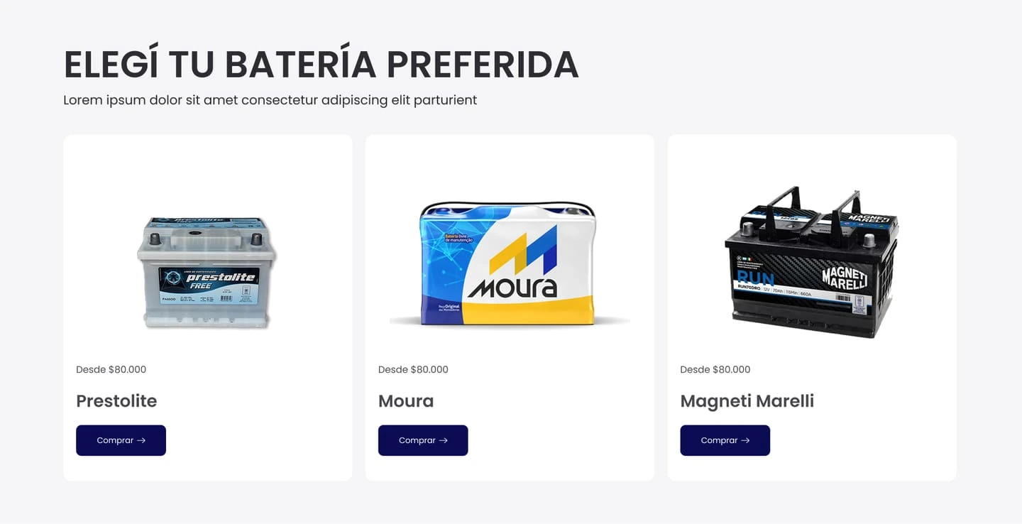 Sección baterias